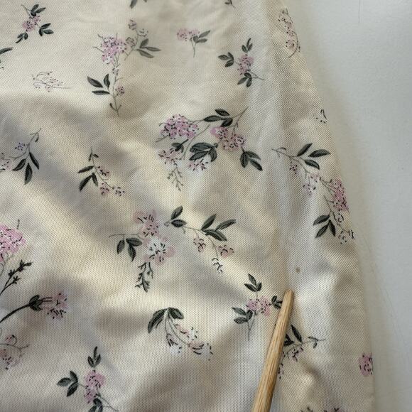 SHEIN Floral Slip Dress Light Yellow Ditsy Lettuce Hem Y2K Style Size Medium - Picture 5 of 10